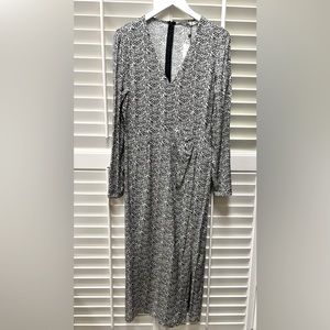 Zara Black & White Printed Dress